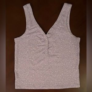 Lilac Flower Print Tank Top